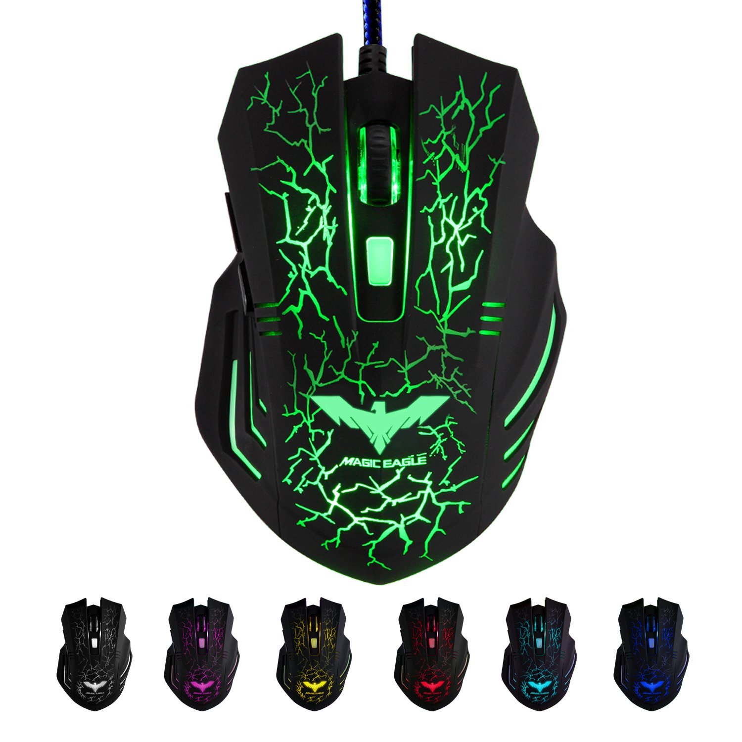 magic eagle gaming mouse color changeing
