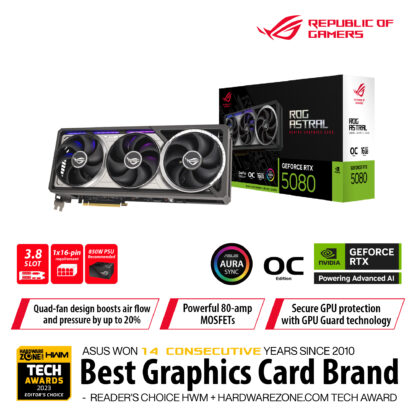 ASUS ROG ASTRAL RTX5080 16GB GDDR7 OC EDITION