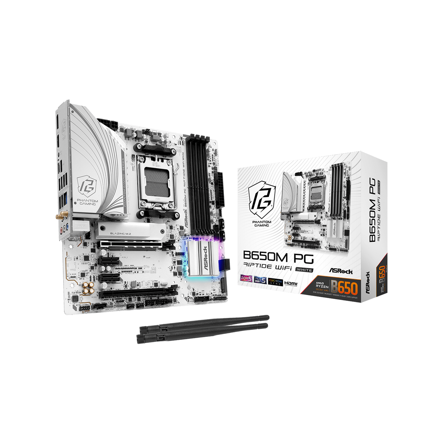 ASROCK B650M PG RIPTIDE WIFI WHITE