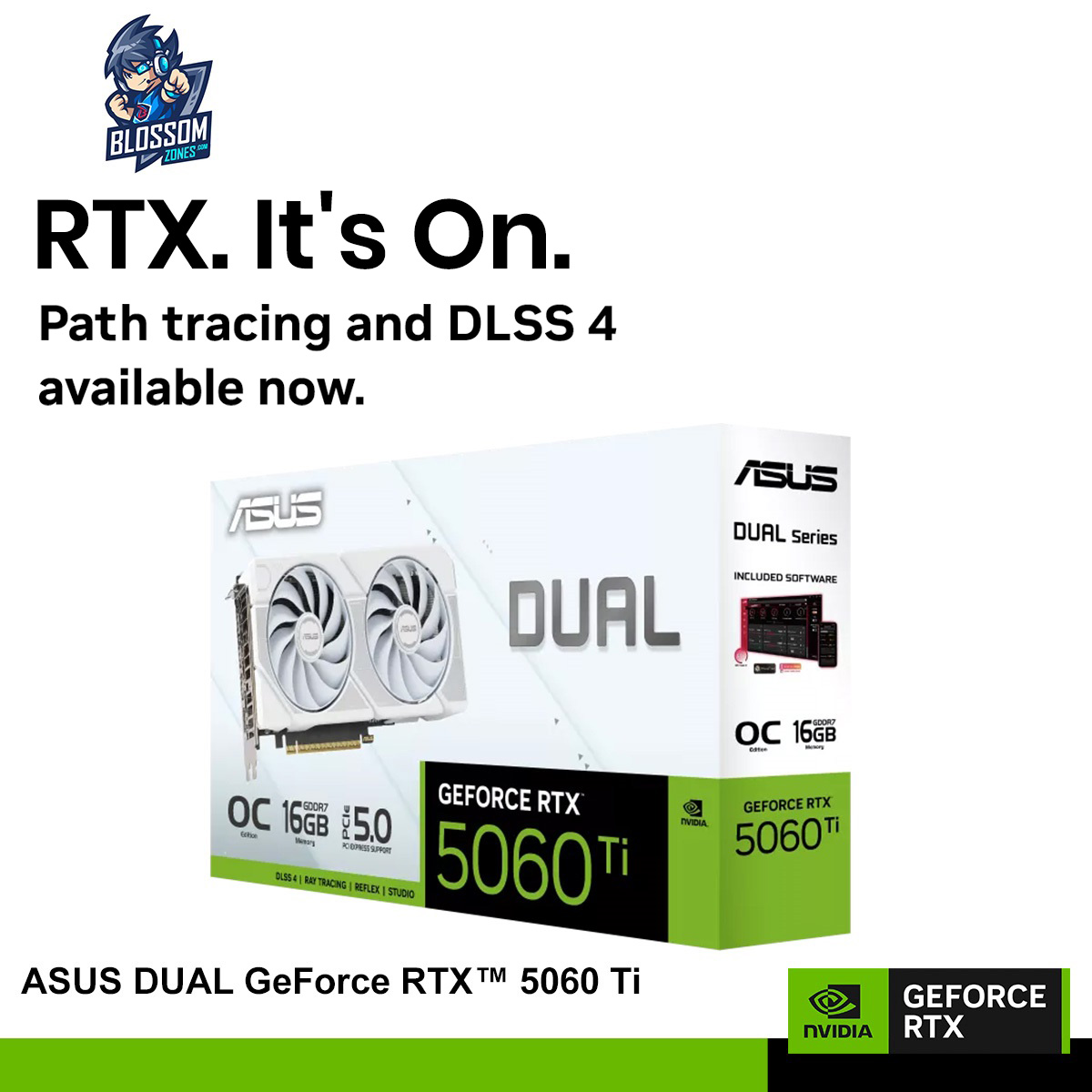 ASUS RTX5060TI DUAL OC WHITE 16GB GDDR7