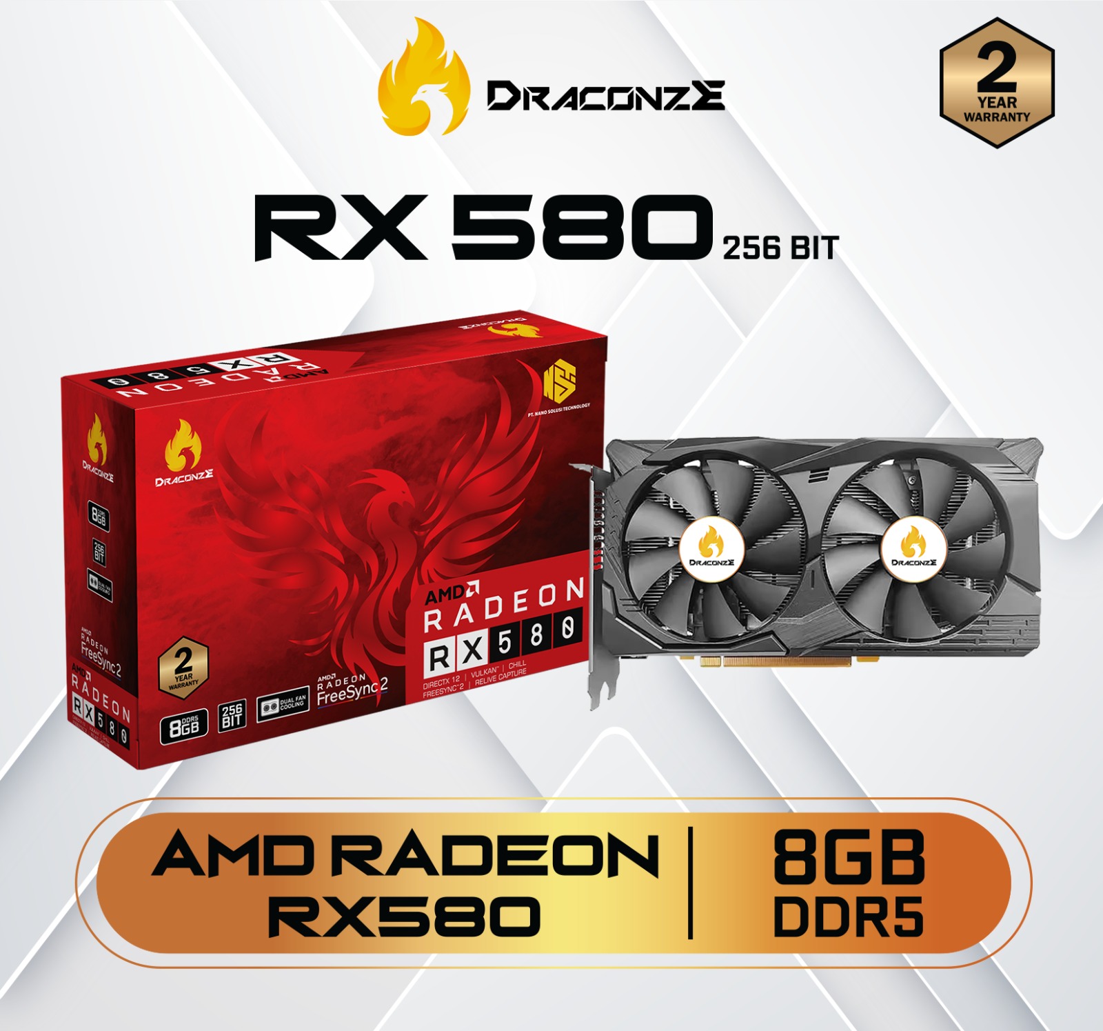 DRACONZE RADEON RX580 8GB GDDR5