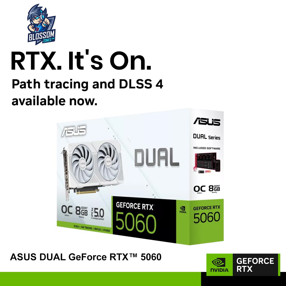 ASUS RTX5060 DUAL OC 8GB GDDR7 WHITE
