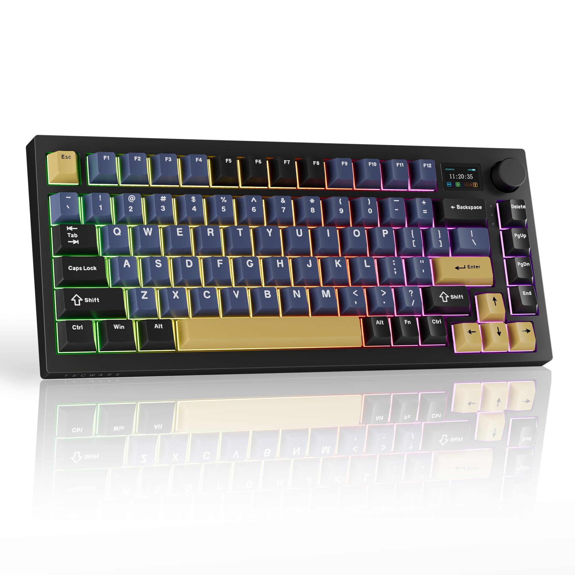 TECWARE SPECTRE 75 OCEAN GOLD WITH LCD WRAITH WIRELESS 3IN1